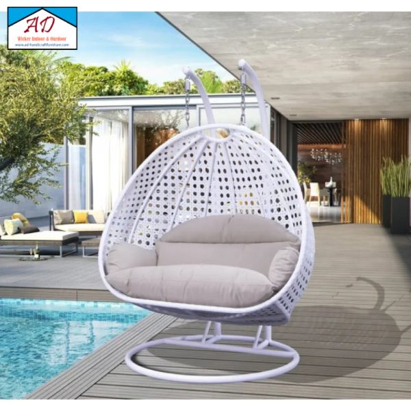 Single poly rattan swings are typically small