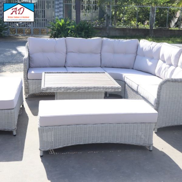 Outdoor plastic rattan sofa