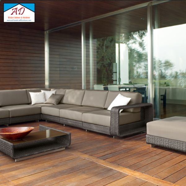 Plastic rattan sofa with good price