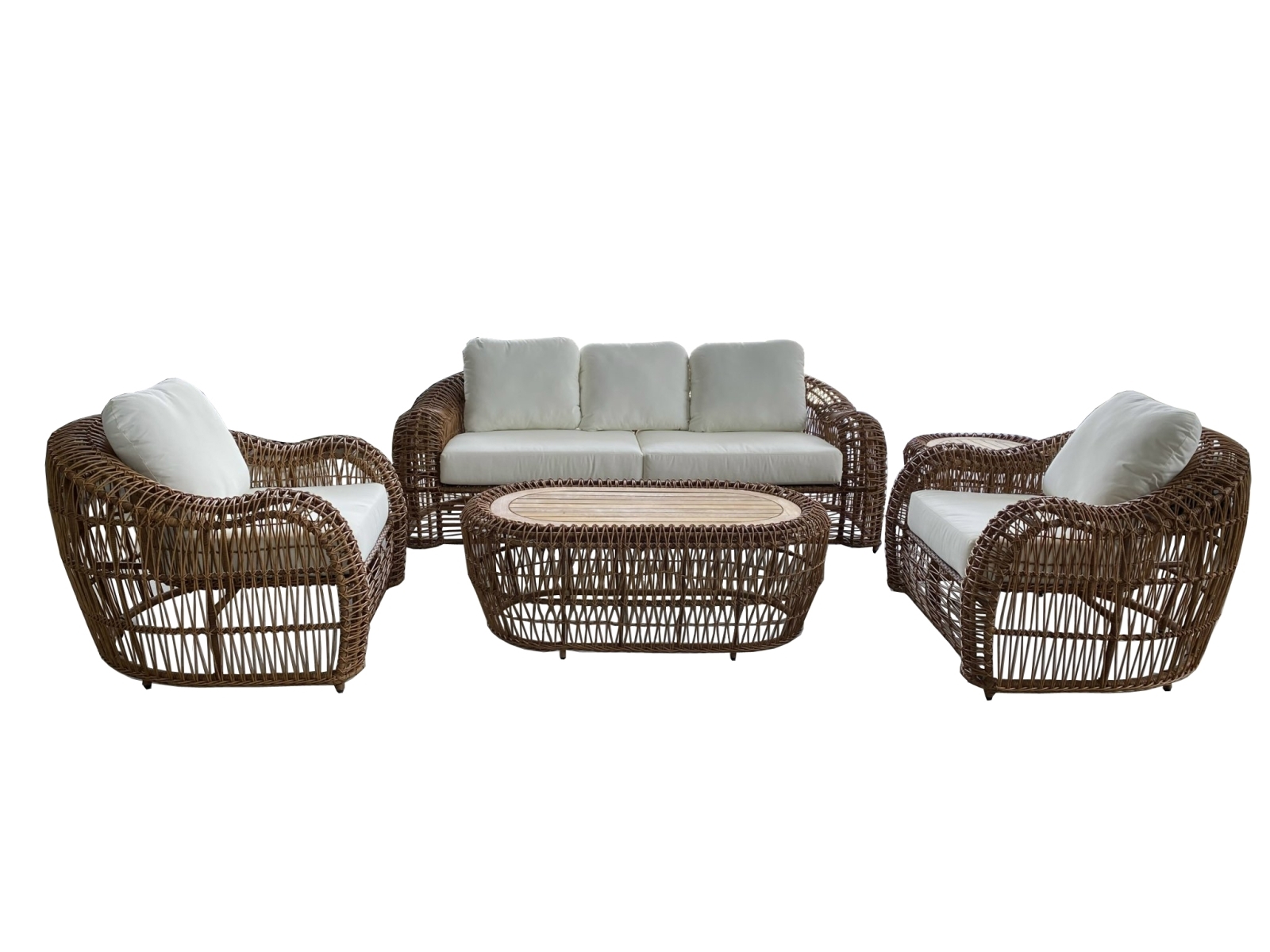 POLY RATTAN SOFA SET OF 5
