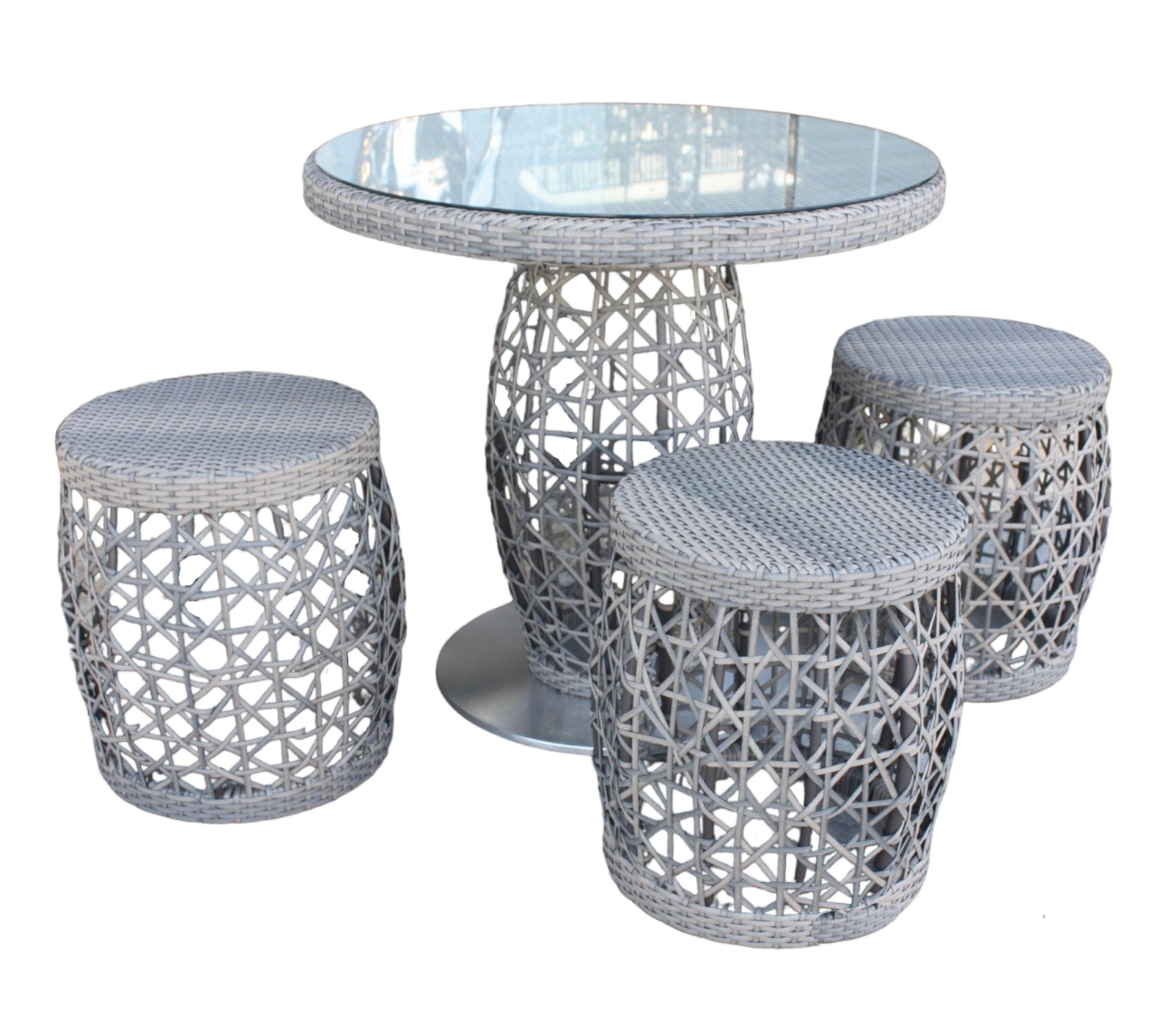 Poly rattan coffee & bar set