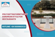 Poly Rattan Furniture in European Style for Restaurants