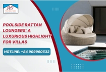 Poolside Rattan Loungers: A Luxurious Highlight for Villas