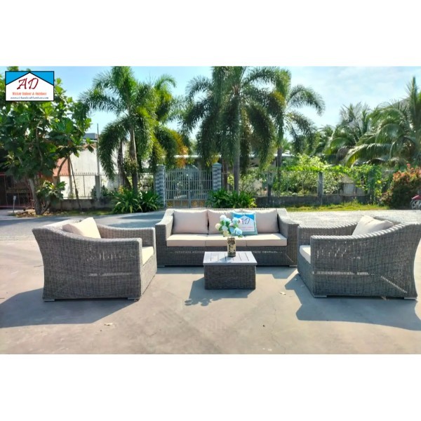 Poly rattan furniture's lightweight design offers easy movement and layout flexibility