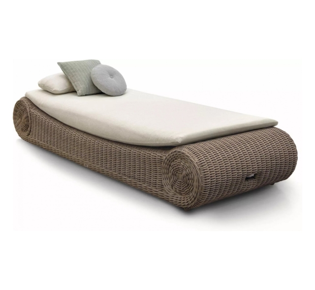 POLY RATTAN LOUNGER SUNBED SET