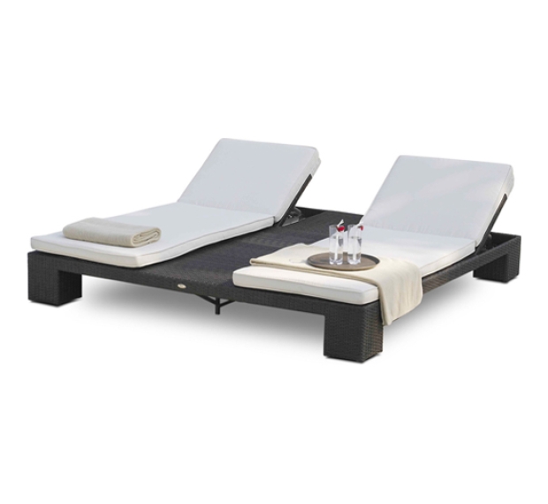 POLY RATTAN DOUBLE SUNBED SET