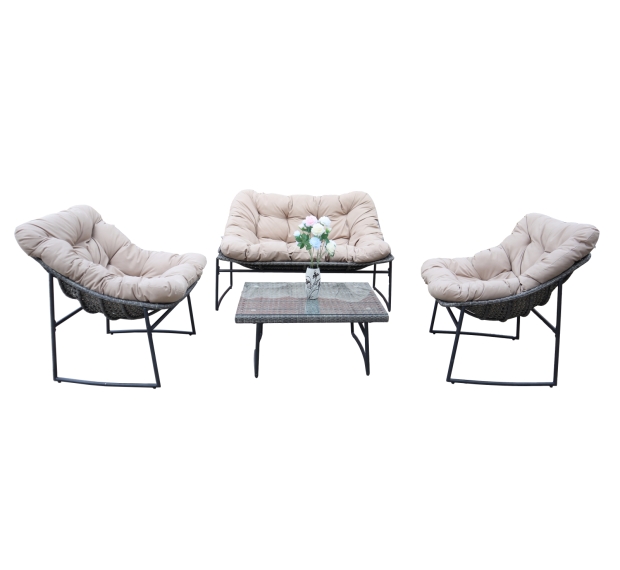 POLY RATTAN SOFA SET OF 4