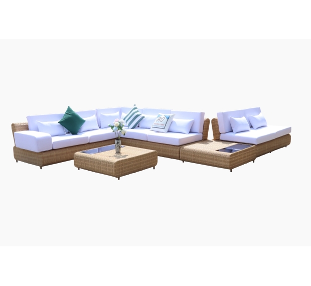 POLY RATTAN SECTIONAL SOFA SET 