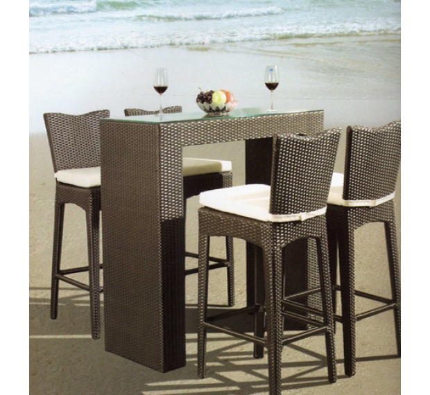 POLY RATTAN BAR SET 