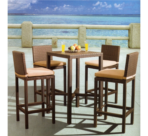POLY RATTAN BAR SET 