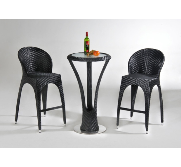 POLY RATTAN BAR SET ( FLAT FIBER IN SPECIAL WEAVING )
