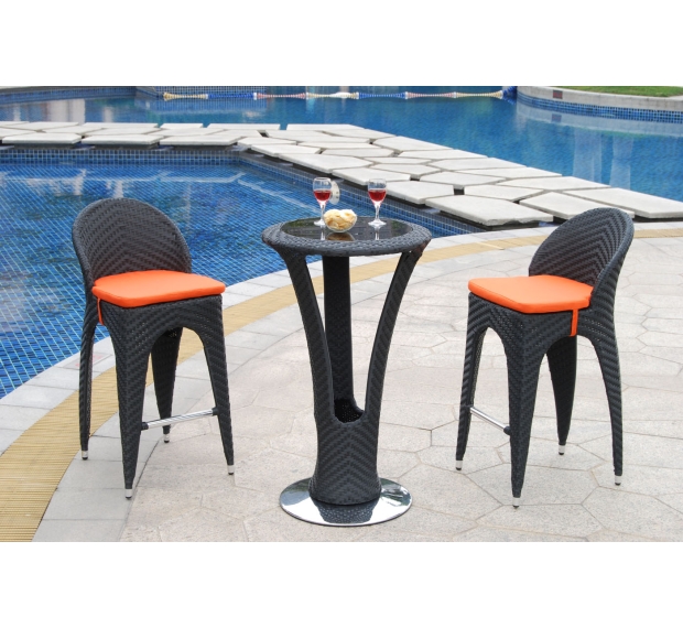 POLY RATTAN BAR SET ( FLAT FIBER IN SPECIAL WEAVING )