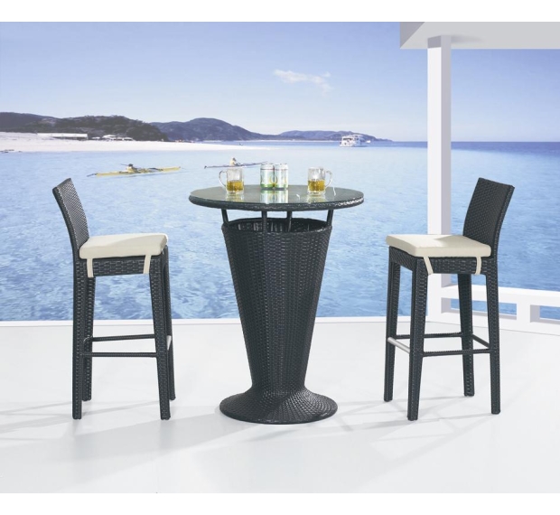 POLY RATTAN BAR SET 