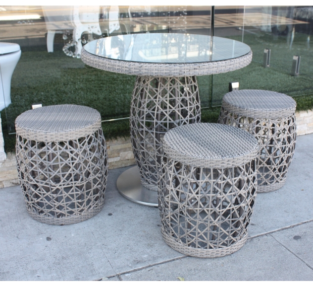 POLY RATTAN BAR SET 