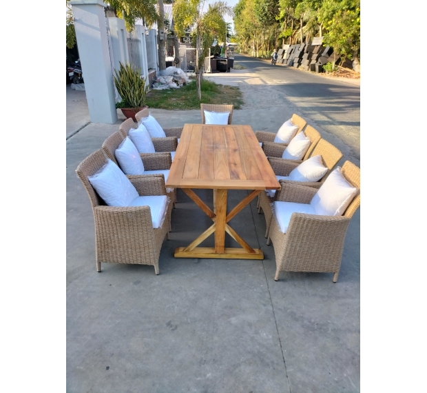 POLY RATTAN DINING SET