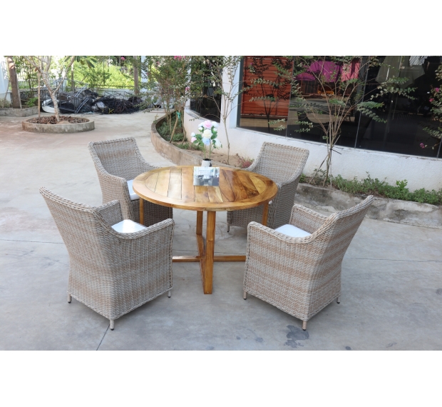 POLY RATTAN COFFEE SET