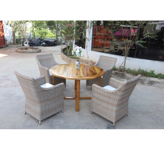 POLY RATTAN COFFEE SET