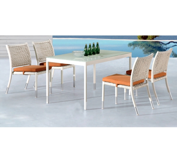 POLY RATTAN DINING SET (STACKABLE)