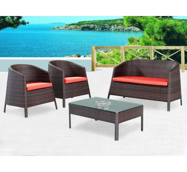 POLY RATTAN COFFEE SET