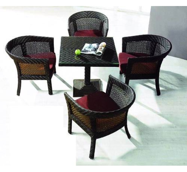 POLY RATTAN COFFEE SET