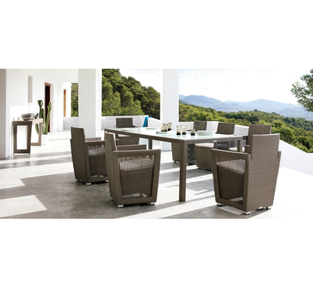 POLY RATTAN COFFEE SET