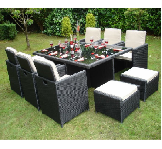 POLY RATTAN COFFEE SET