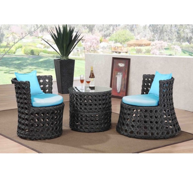 POLY RATTAN COFFEE SET