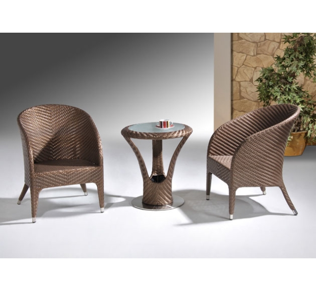 POLY RATTAN COFFEE SET