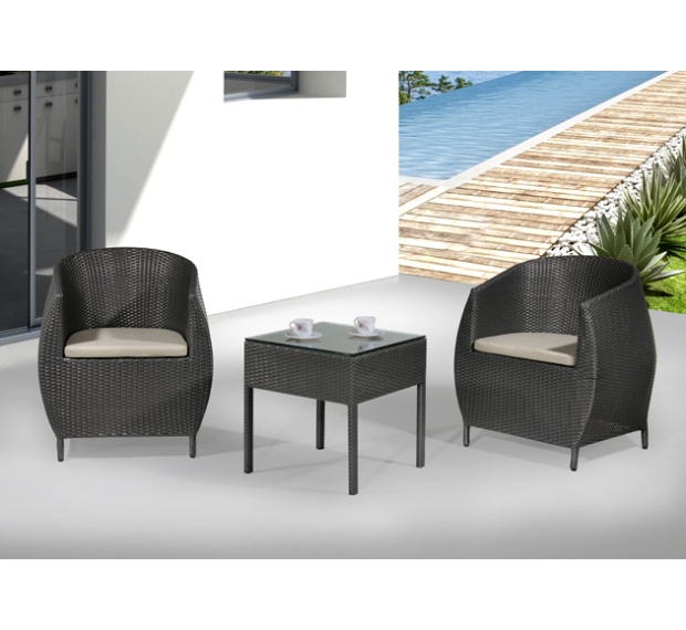 POLY RATTAN COFFEE SET