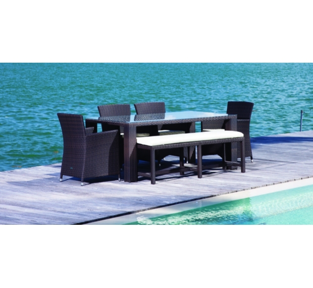 POLY RATTAN DINING SET