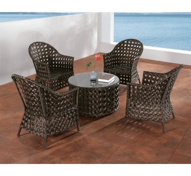 POLY RATTAN COFFEE SET