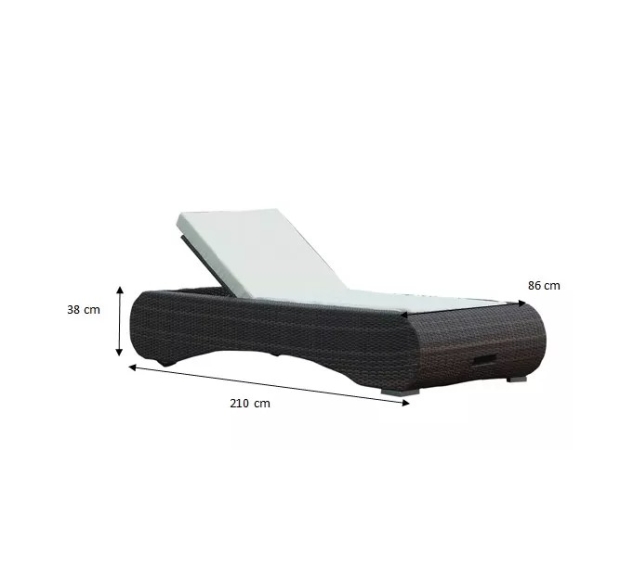 POLY RATTAN SUNBED