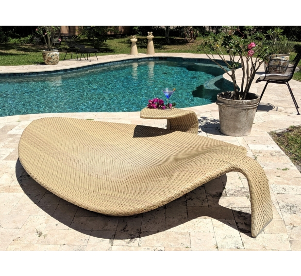POLY RATTAN SUNBED SET