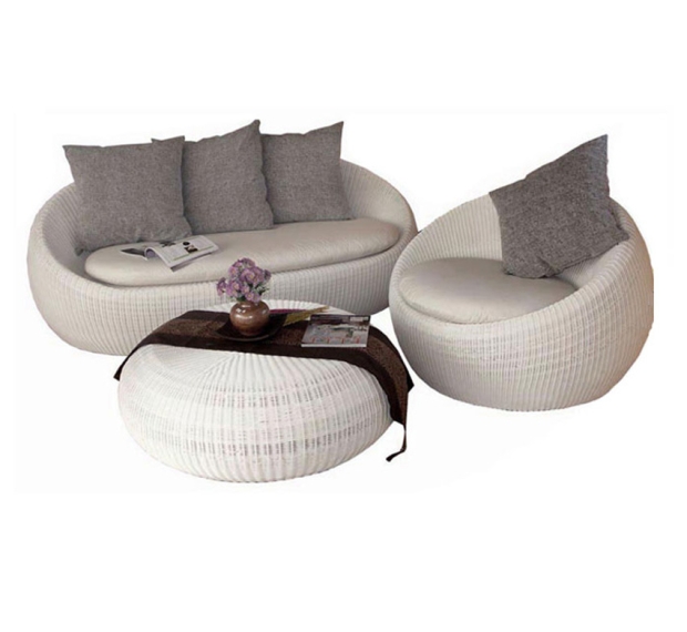 POLY RATTAN SOFA SET OF 3