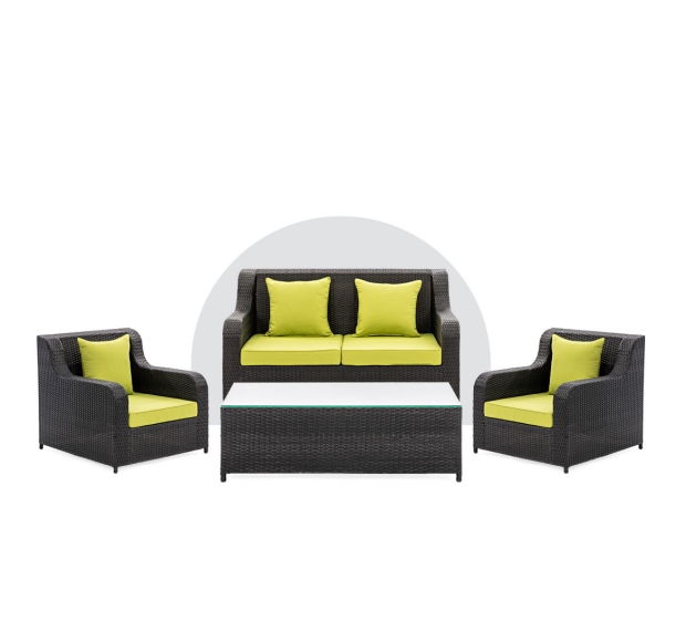 POLY RATTAN SOFA SET OF 4 