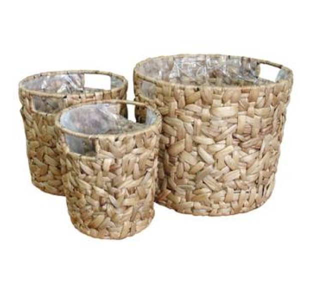 WATER HYACINTH PLANTER POT - SET OF 3