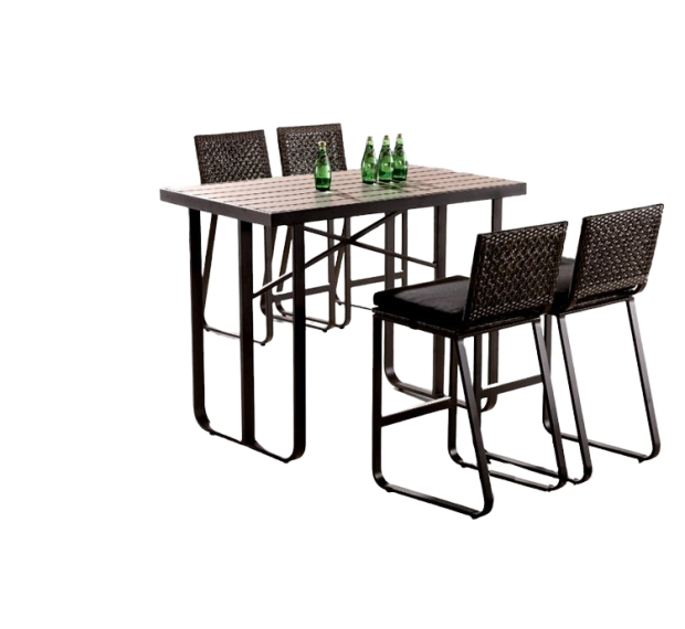 POLY RATTAN BAR SET 