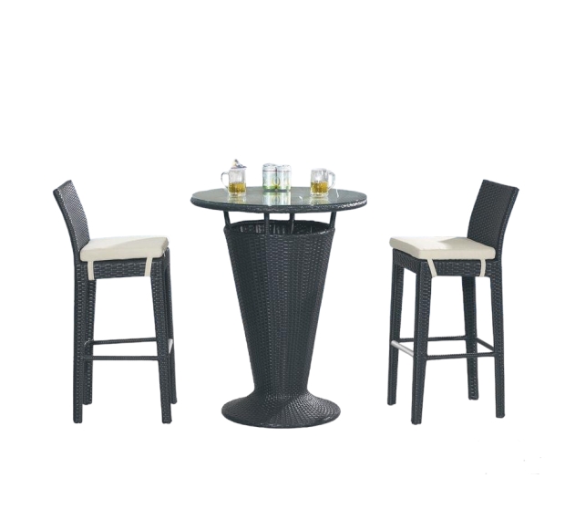 POLY RATTAN BAR SET 