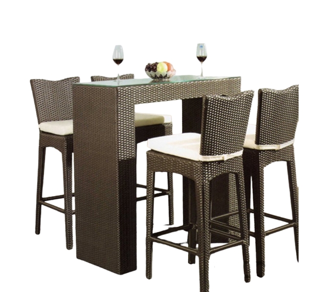 POLY RATTAN BAR SET 