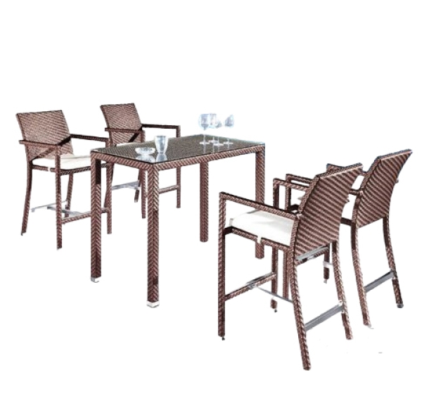POLY RATTAN BAR SET (STACKABLE)