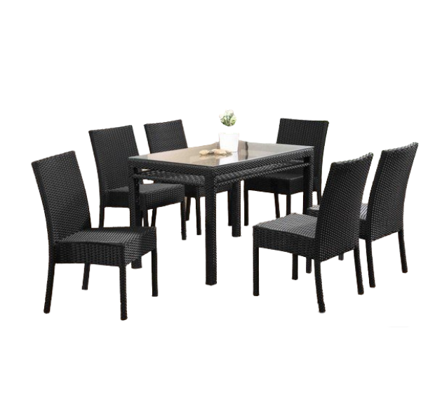 POLY RATTAN DINING SET