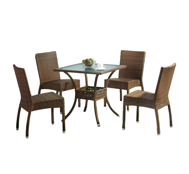 POLY RATTAN DINING SET
