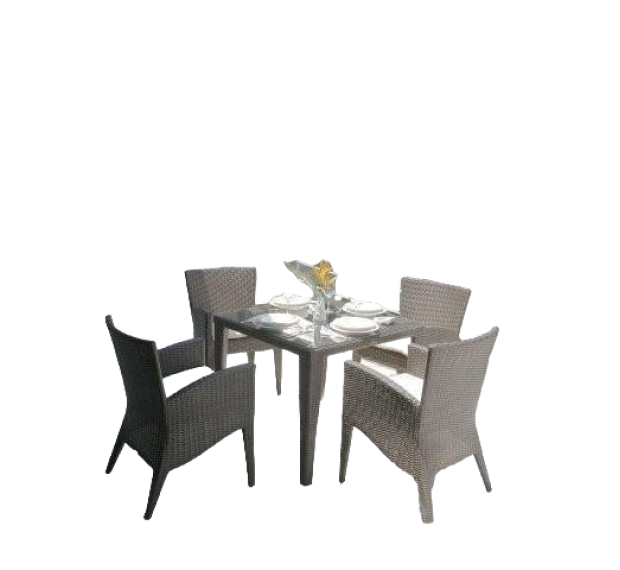 POLY RATTAN COFFEE SET