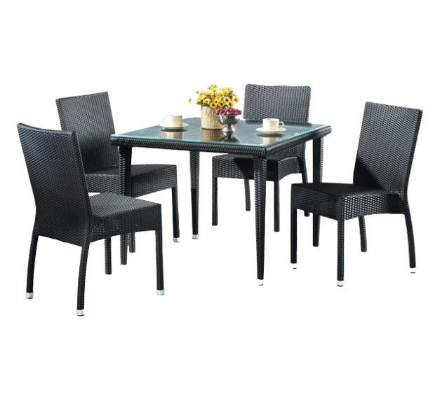 POLY RATTAN DINING SET