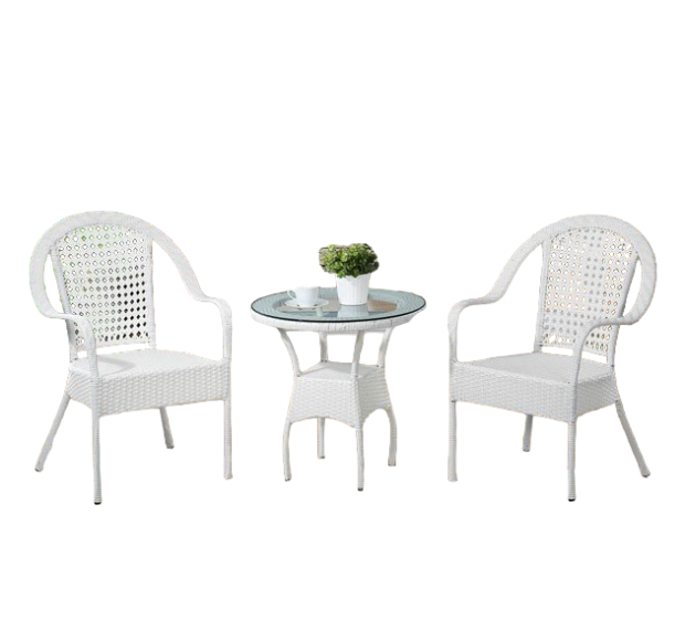 POLY RATTAN COFFEE SET