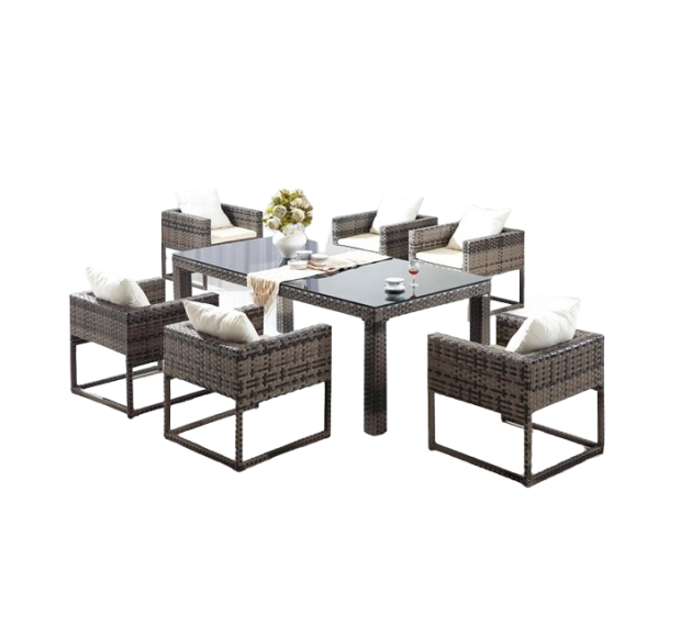 POLY RATTAN COFFEE SET