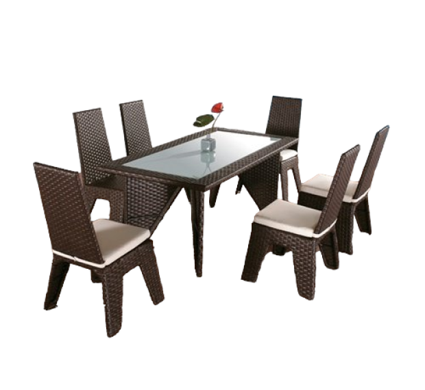 POLY RATTAN COFFEE SET