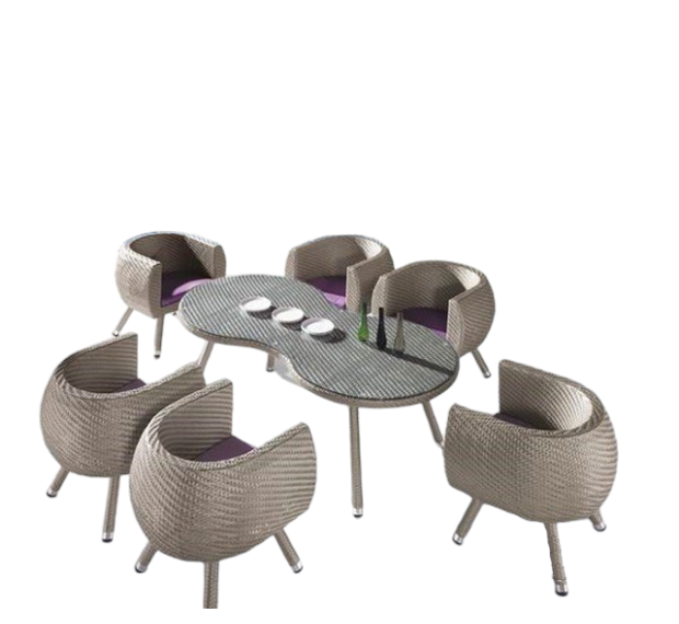 POLY RATTAN COFFEE SET