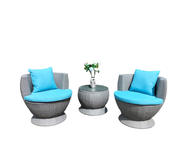 POLY RATTAN COFFEE SET