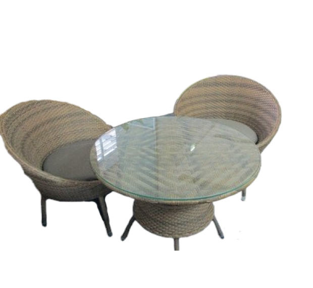 POLY RATTAN COFFEE SET